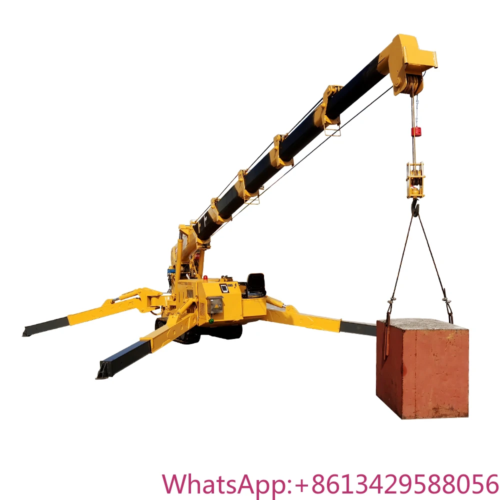 China Electric Hydraulic Folding Mini Spider Cranes 3 Ton 5 Ton Price with CE