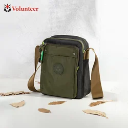 VOLUNTEER Crossbodytassen voor heren 2023, nieuwe stijlvolle commuter waterdichte vintage hoge kwaliteit multi-pocket schoudertassen 1652-18