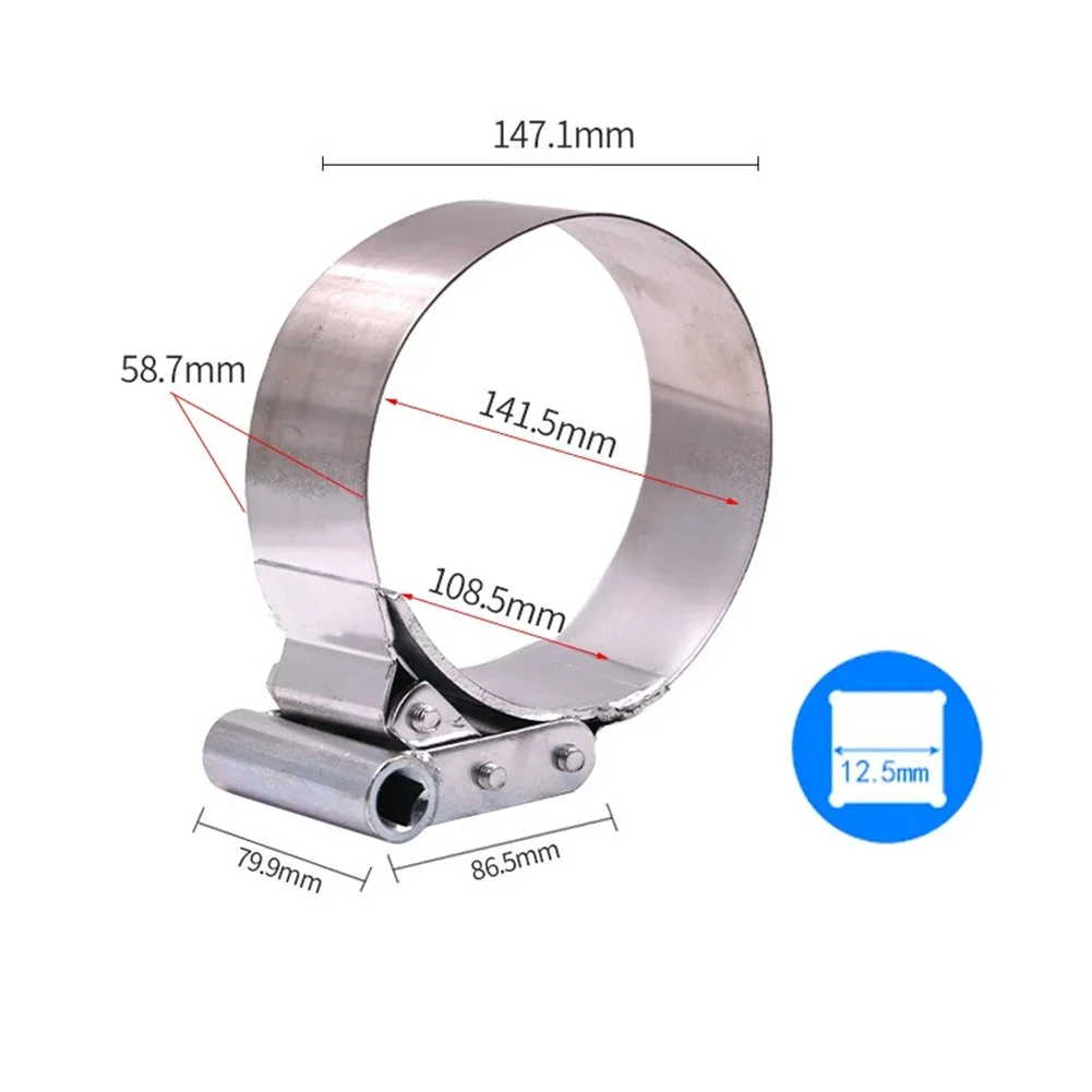 

Oil Filter Swivel Wrench Tool for For cars and Trucks Stainless Steel Adjustable Clamp for Easy Oil Filter Replacement