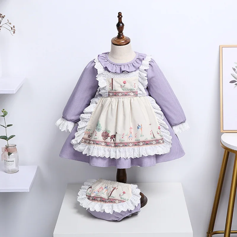 

Kids Dress for Girls Baby Summer Autumn Lolita kawaii Wedding Dress Girl Ball Gown Birthday Princess Party Vestido With Headwear