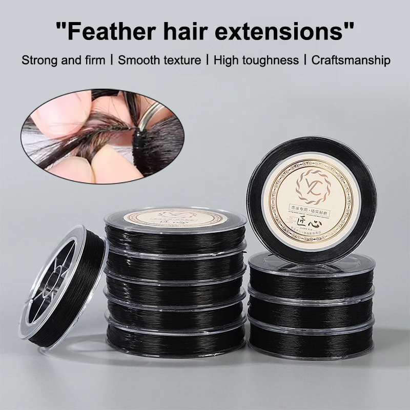 60M/Roll Spandex Wig Making Thread 0.4mm Invisible Elastic Sewing Durable For Hair Weaving Extension Tools Accessories
