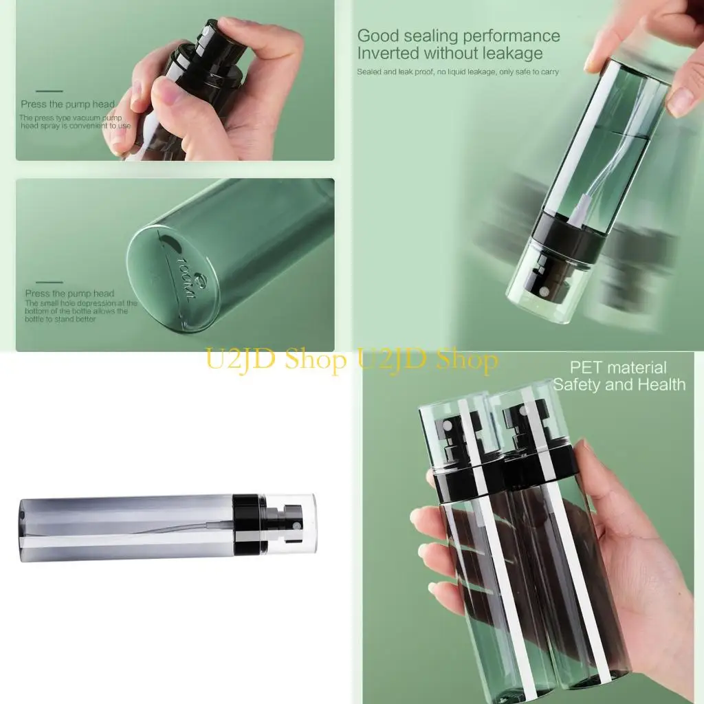 

U2JD Fine Mist Bottles Leak Proof Travel Size Bottles Refillable Plastic Hair Bottle for Perfumes Cosmetics