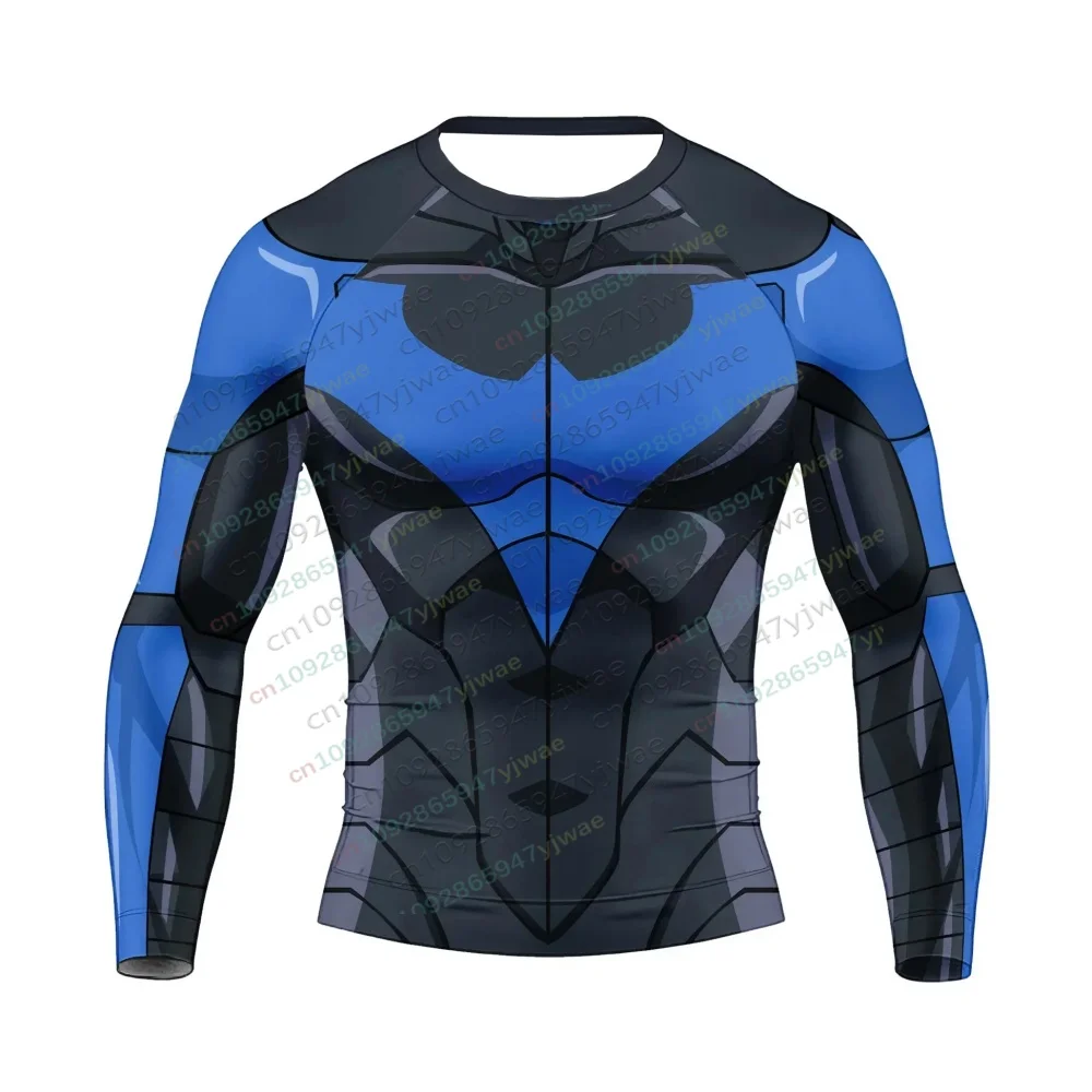 Summer Men's Women's Vacation Short Sleeve Casual Long Sleeve T-shirt Nightwing Fitness Jiu Jitsu Kid T-Shirt Tops