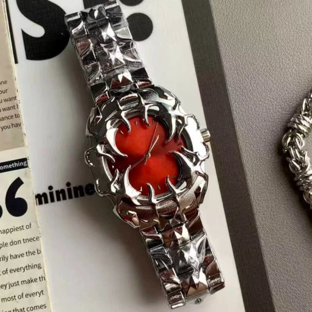 Unique Demon Claw Y2K Punk Removable Case Quartz Watch Men Carving Alabaster Industries Men Watch Creative Medieval Men Clock