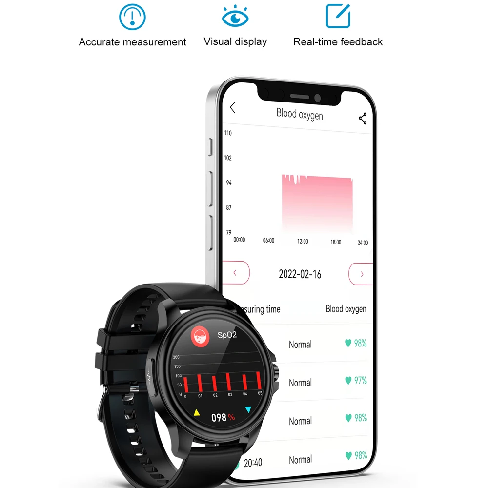 2022 novo relógio inteligente ecg + ppg temperatura do corpo heartrate pressão arterial ai diagnóstico médico pulseira esporte à prova dwaterproof água smartwatch