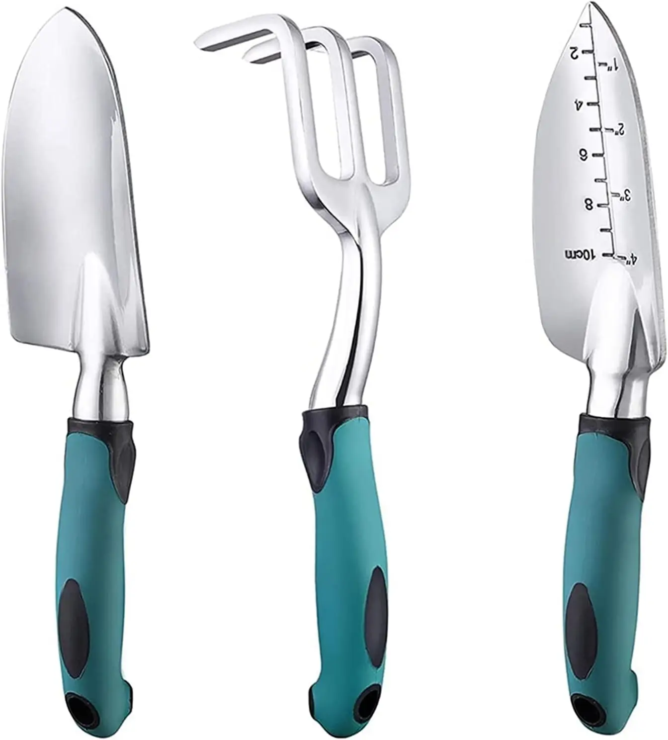 Garden Tools, Shovel, 3 Piece Set Practical Shovel Scissors Multifunction Hand Tools Gardening Cultivation Supplies(Blue)