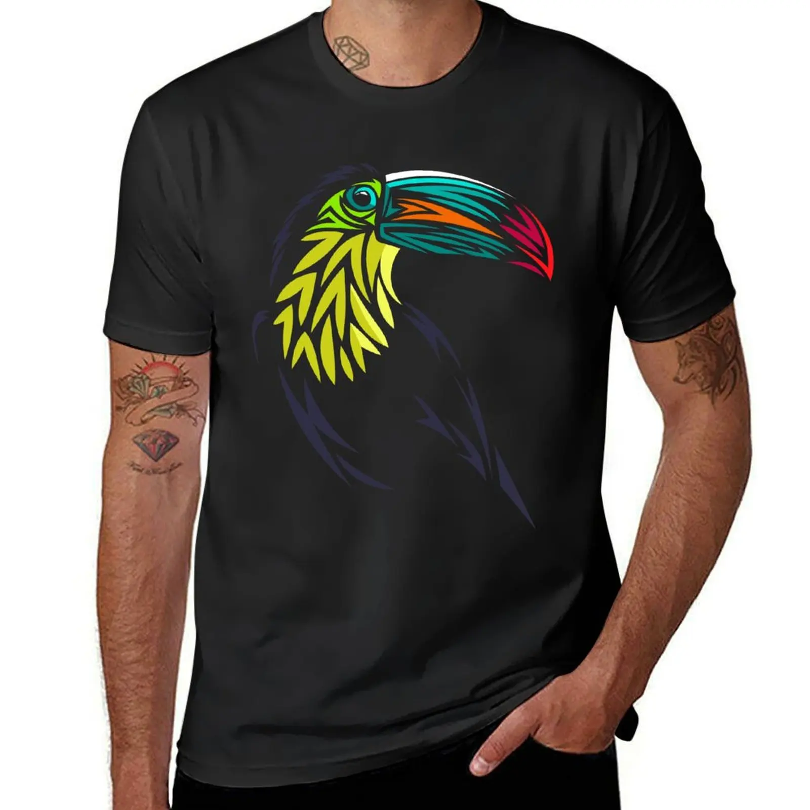 Tribal toucan T-Shirt oversized customizeds mens graphic t-shirts big and tall