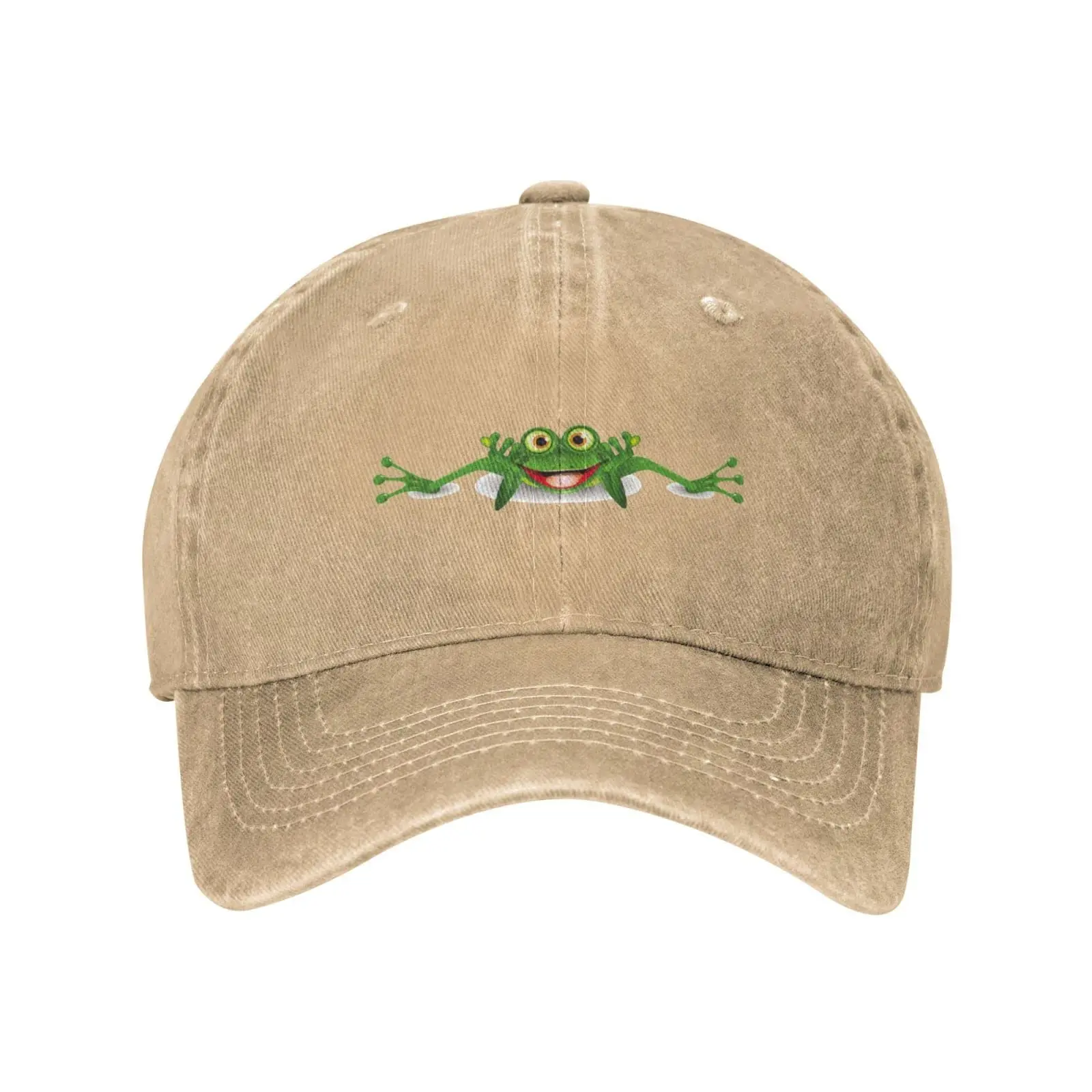 Frog Natural Baseball Caps Soft Trucker Hats for Men Women Denim Hats Outdoor Casual Sport All Seasons