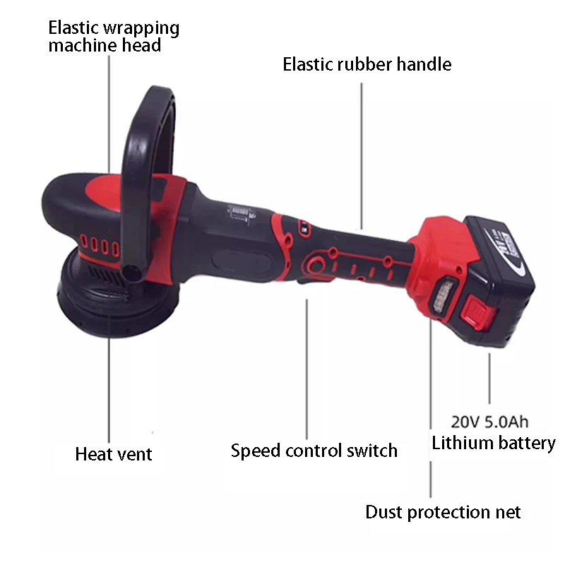 آلة تلميع السيارات الجديدة ببطارية ليثيوم 20 فولت بدون فرش مزدوجة الحركة لتلميع السيارات #3