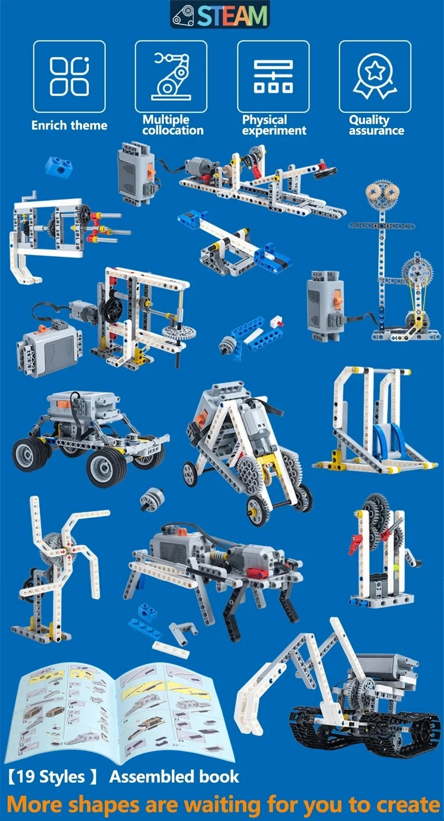 Bausteinspielzeug 9686 Sets High-Tech MOC Roboter Technische Robotik Bausteine STEM-Bildung Kinder Schule – Detail 1