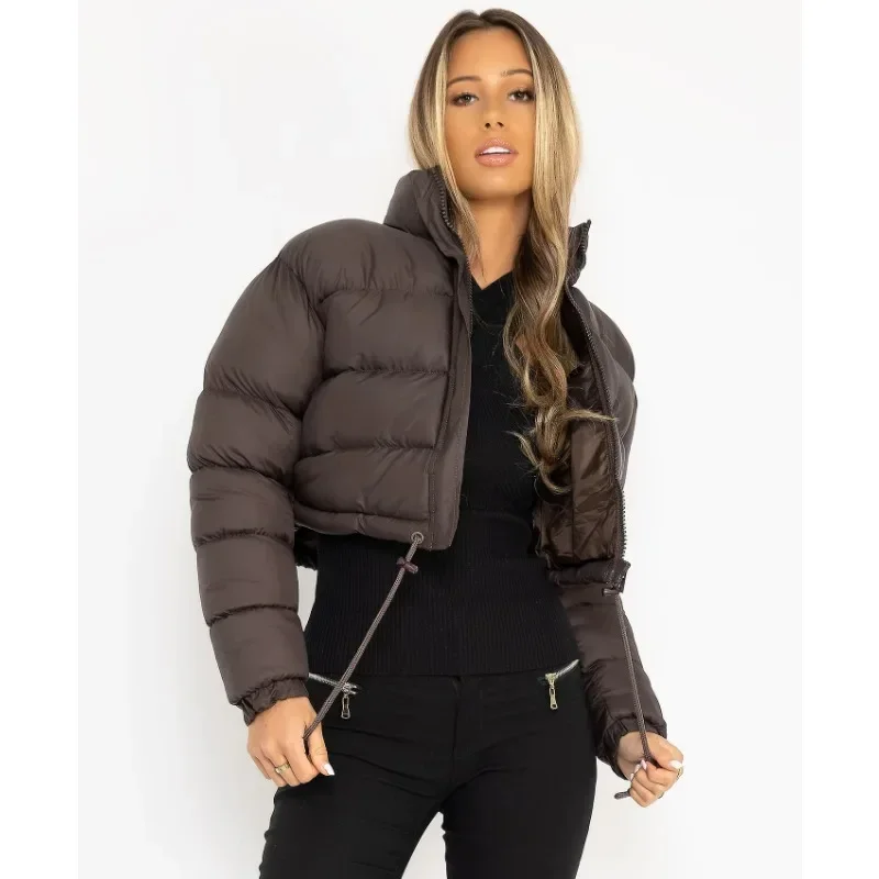 Parka invernali Outwear Casual Down Cotton Coat Zipper Trend Bread Coat donna manica lunga Keep Warm Fashion Short parka giacche