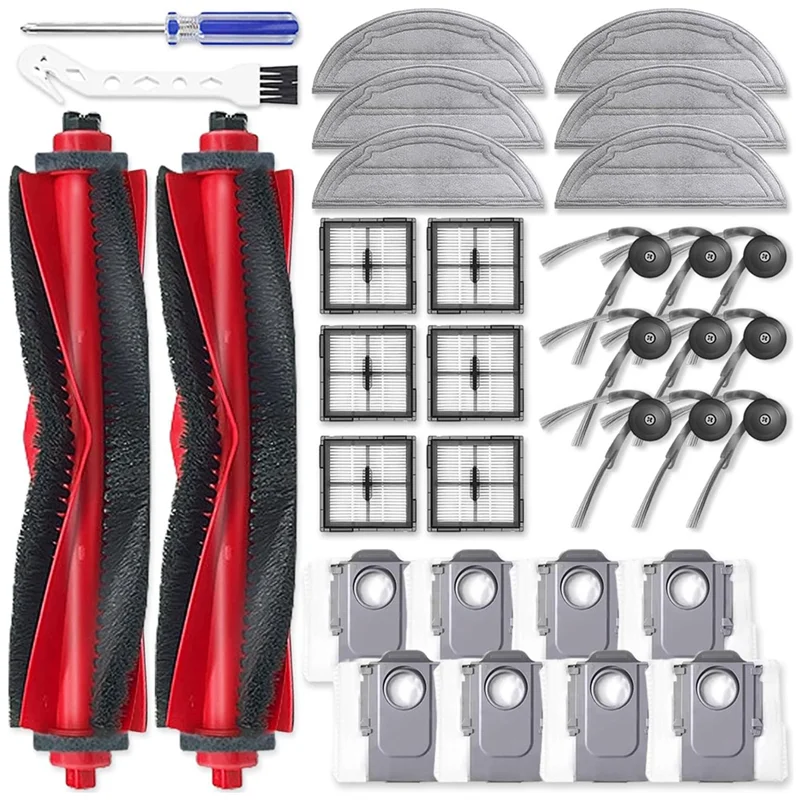 Комплект аксессуаров для робота-пылесоса ABZA, запасные части для Roborock Q10 S5/Q10 S5+/Q10 X5/Q10 X5+