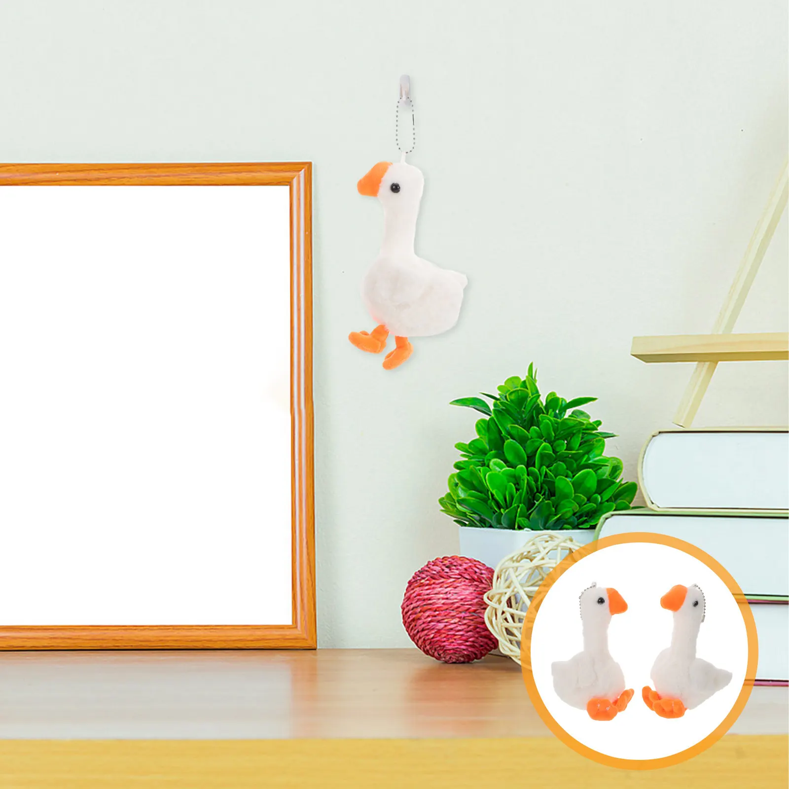 2 Piezas de Llaveros con Colgante de Ganso Kawaii, Adorno para Niños, Accesorio Bonito, Recuerdos para Bolsas de Regalo, Recompensas para el Aula