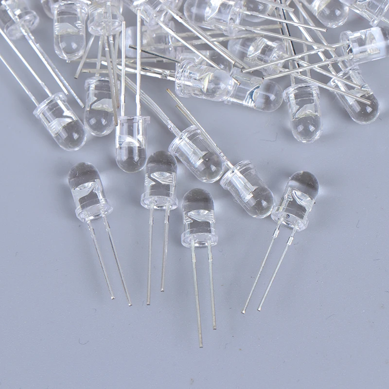 100pcs 5mm LED Assorted Kit White Green Red Blue Yellow Light Emitting Diode