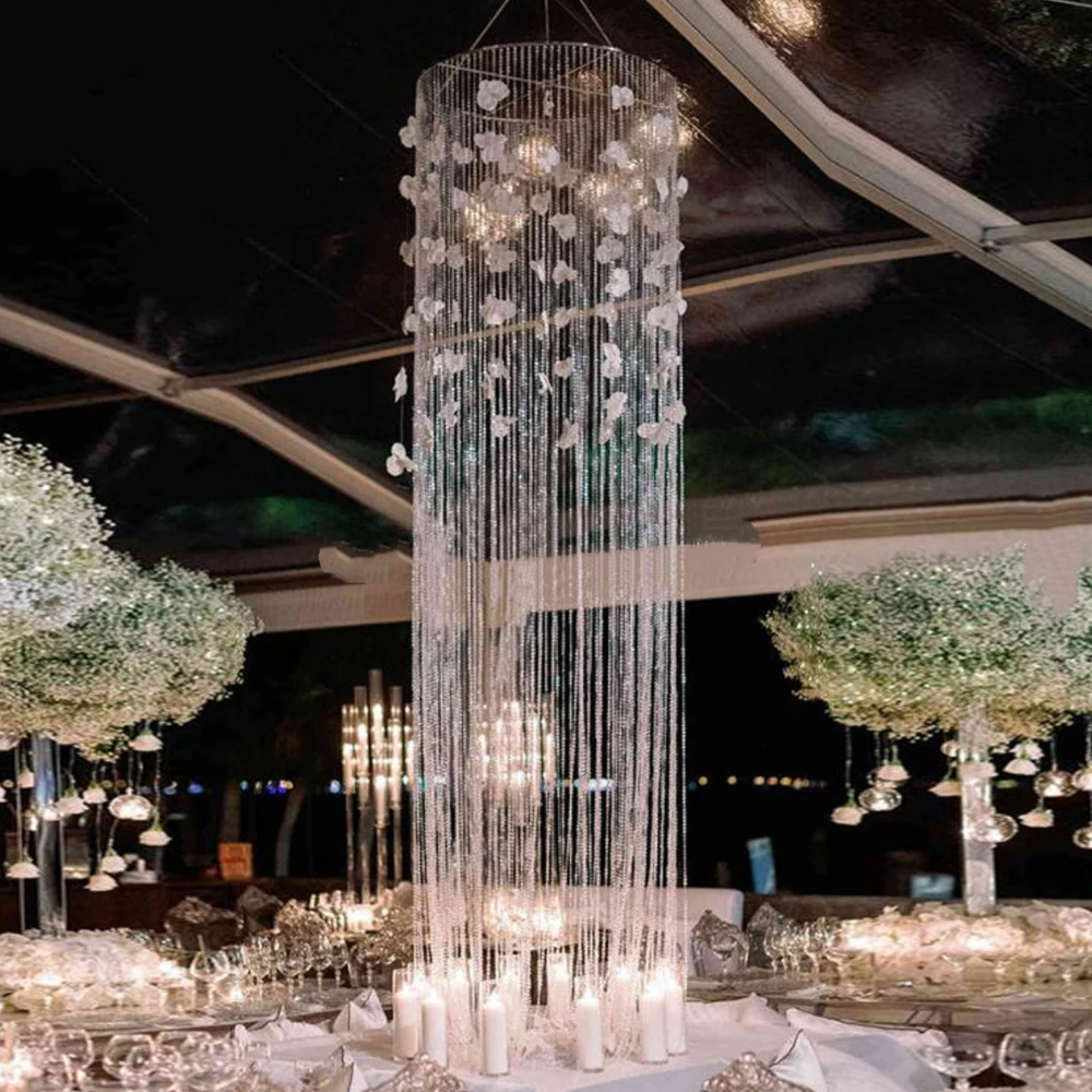 

for hangging )1pcs Wedding Supplies Acrylic Head Arch Backdrop Pendant Window Wedding Hotel Banquet Hall Ceiling Layout Curtain