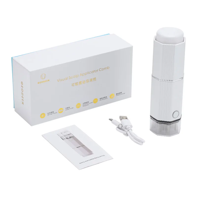 

Электрический визуальный аппликатор для волос, массажер для кожи головы, EMS, аппликатор для лечения красного света, массаж головы, расслабляющий уход за волосами