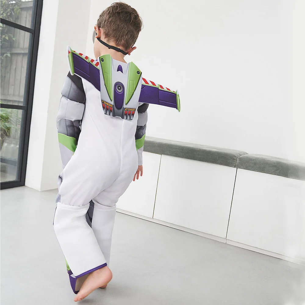 Buzz Lightyear Children\'s Superhero Cotton-filled One-piece Costume Cosplay Halloween Birthday Party Theme Animation Cos Costume