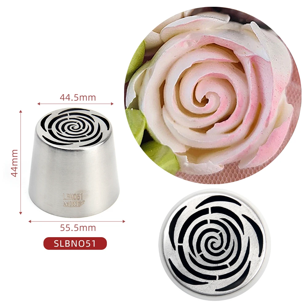 New Arrival Stainless Steel XL Russian Swirl Flower Icing Tip Pastry Piping Nozzle #LBNO51