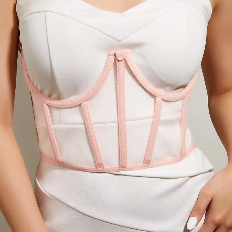 Slimming Girdle Corset Women Bandage Transparent Weaving Fashion Posture Correction High Quality Elegant Waist Accessories 2023