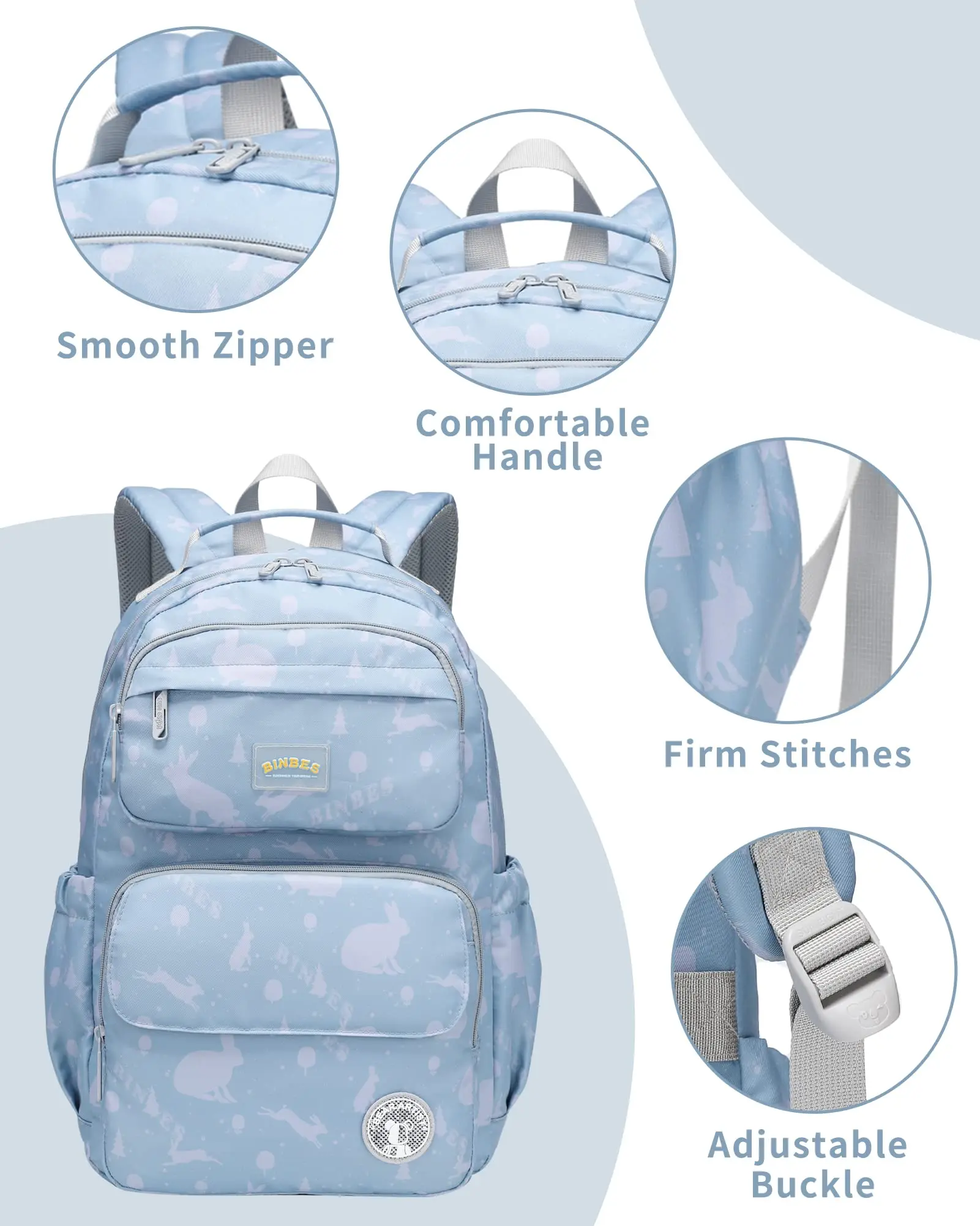 Mochila escolar grande para niñas, mochila impermeable de 2 a 6 grados para niños