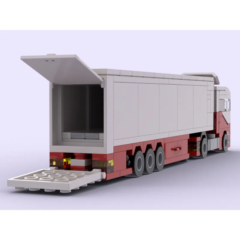 

MOC-69172 Small Cargo Transport MAN Building Blocks Model with Refrigerated Trailer 233 PartsMOC Creative Kids Toy Gift