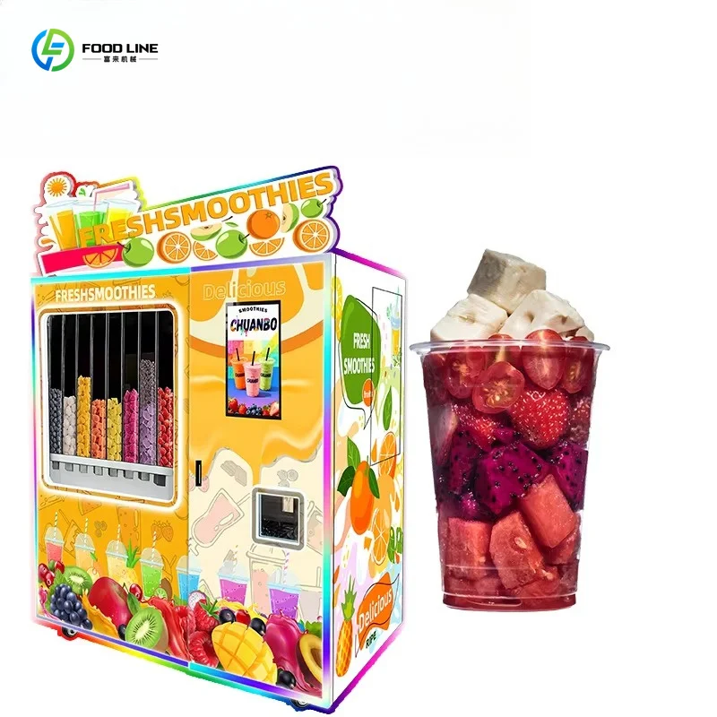 Customized Multifunctional Touchscreen DIY Protein Shake Smoothie Vending Machine For Shopping Mall Use