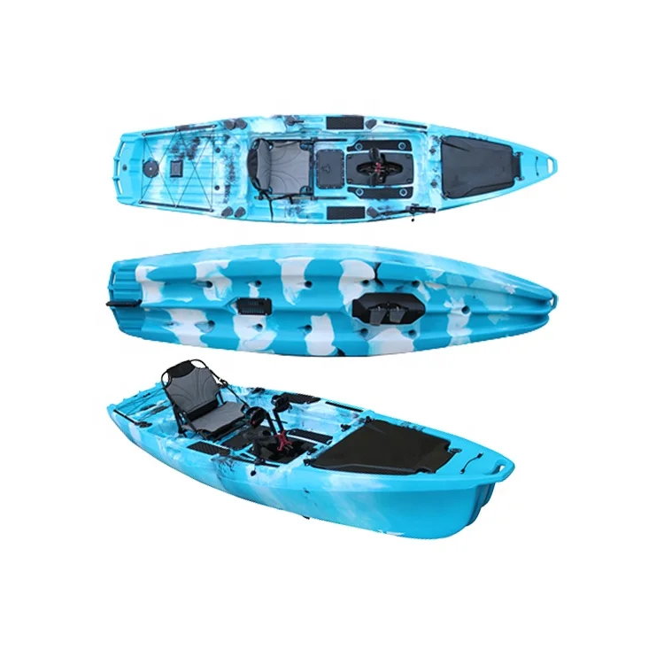 

Touring Kayak Single Seat 1 Person 13ft Fishing Foot Pedal Drive Plastic Chinese Kayak