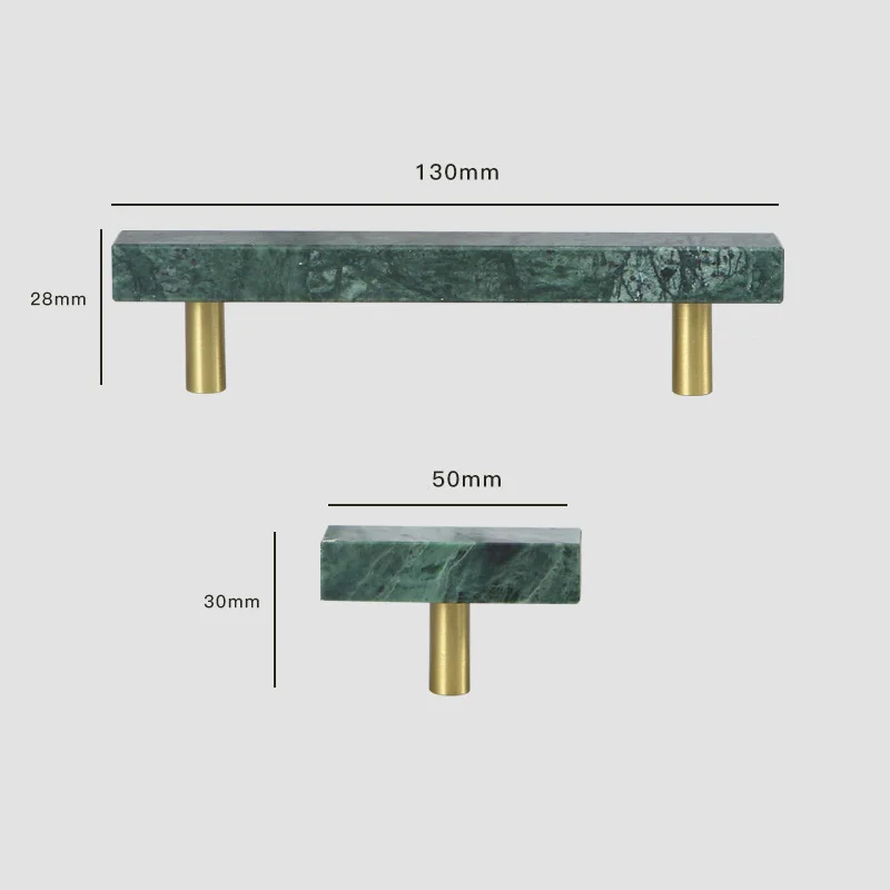 Marble Cabinet handles square Stone Drawer Bar Wardrobe Dresser Handle Pull bedside Cabinet Bar Furniture Door Hardware