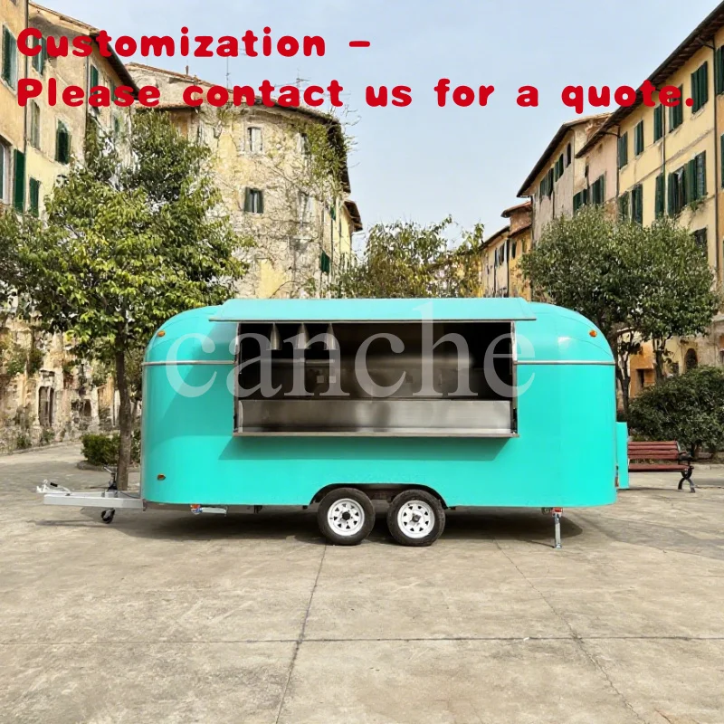 

custom.Hot Selling Mobile Food Kiosk Catering Trailer Sushi Food Truck Coffee Stall Food Van Concession Trailer Sale
