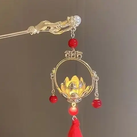 

Аксессуары для кукол, лампа лотоса Фошань, лампа с кисточками, ручная лампа 1/4 1/3 BJD, бесплатная доставка