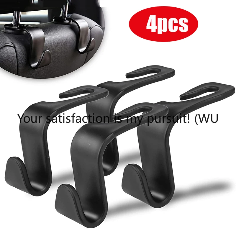 

1/4Pcs Car Headrest Hooks Hanger for Bags Seat Back Organizer Holder Clips Auto Fastener Hooks Car Storage Interior Accessories