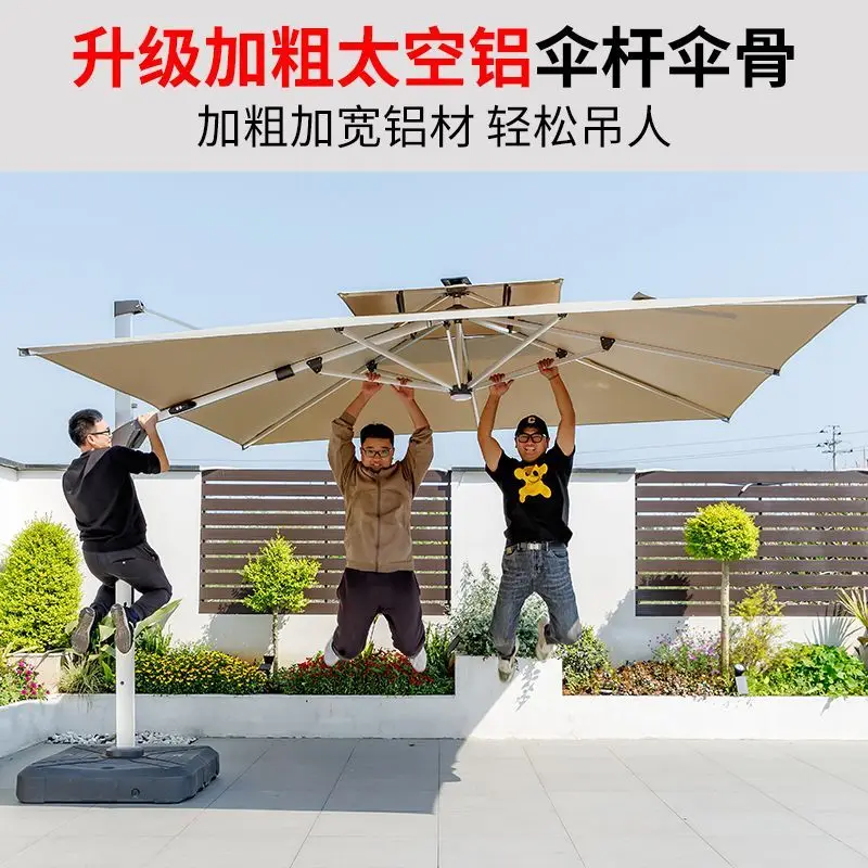 Outdoor Parasol Court Umbrella Outdoor Balcony Villa Garden Large Sun Umbrella Shelf Commercial Outdoor Stand Roman