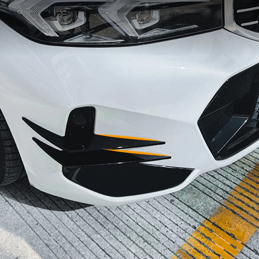 

Fit For BMW 3 Series G20 G21 LCI M Sport 2023+ Carbon Look Front Bumper Wind Knife Canard Splitter Spoiler Surround Trim Body Ki