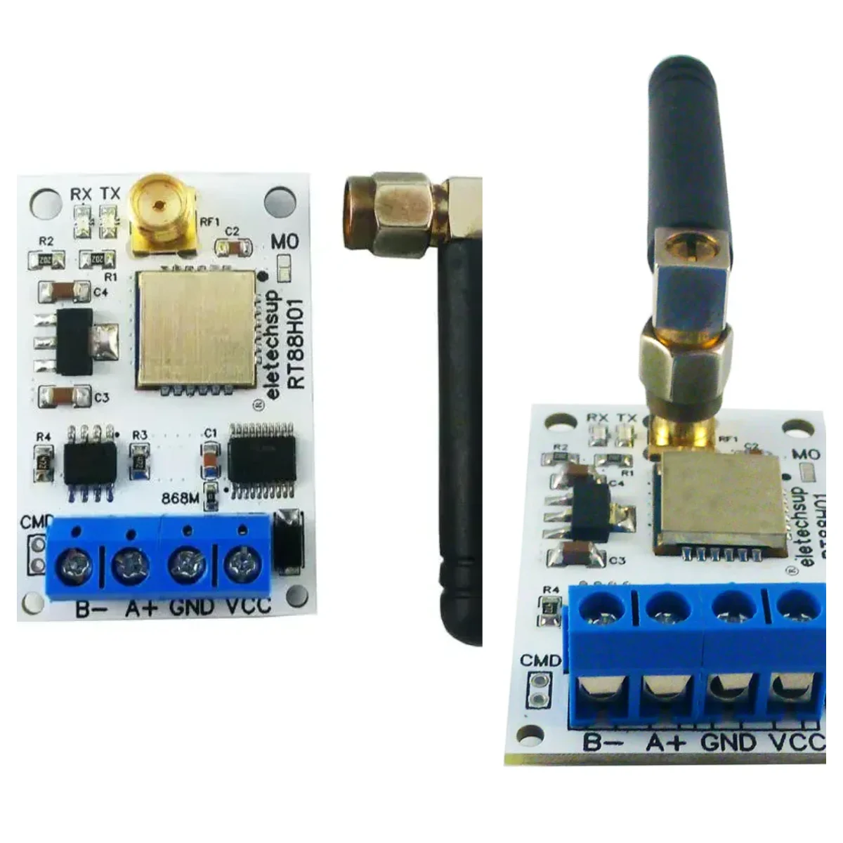 Eletechsup 22DBM 433M 868M Transmitter and Receiver Module VHF/UHF Radio Modem RS485 Lora GFSK Wireless Transceiver