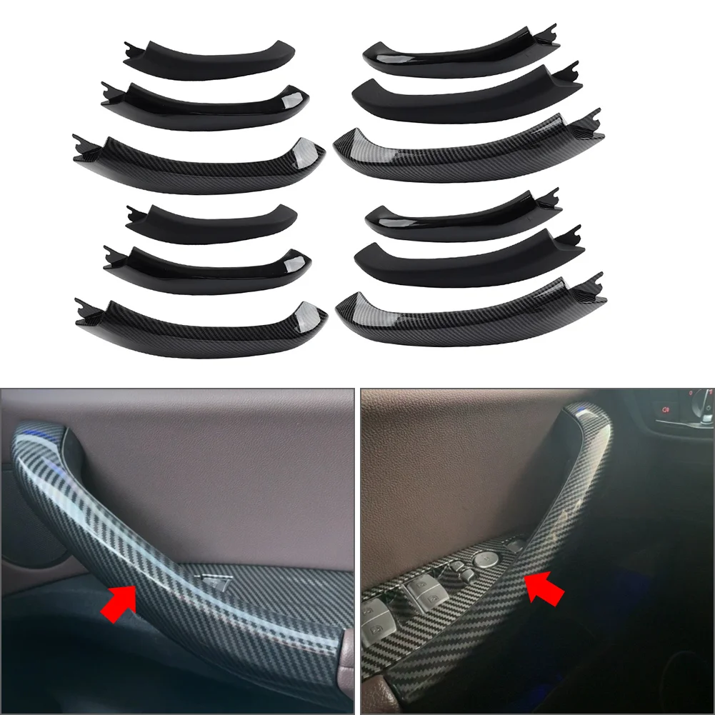 4Pcs Car Inner Interior Door Pull Handle Outer Covers For BMW X3 G01 F97 2018-2021 For BMW X4 G02 F98 2019-2021