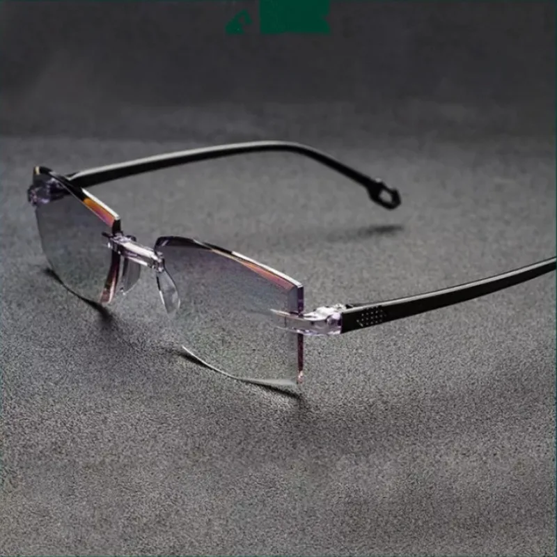 Lunettes de lecture bifocales sans monture pour hommes et femmes, loupes à distance et à proximité, jusqu\'à + 4.0