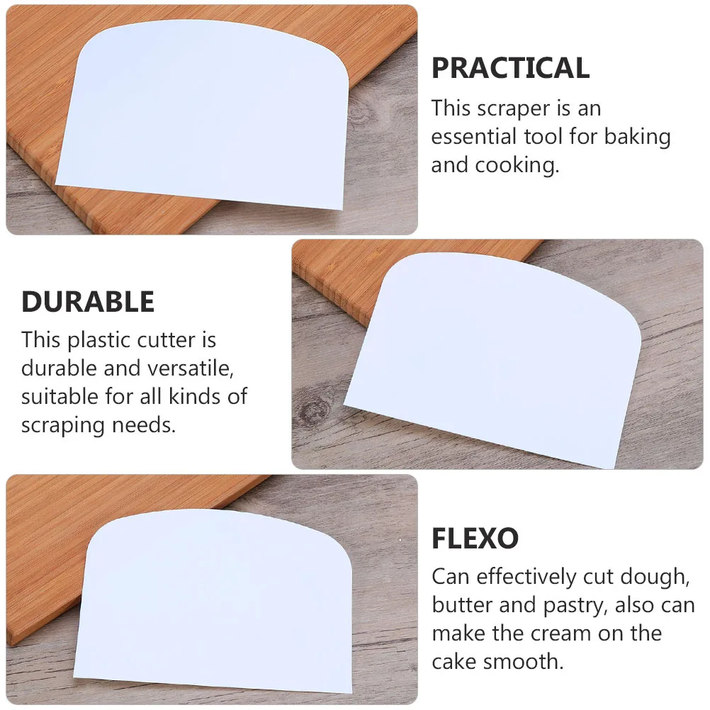 

Multifunctional Scraper Kitchen Baking Supplies Cake Long Lasting Accessories Essential Tool White