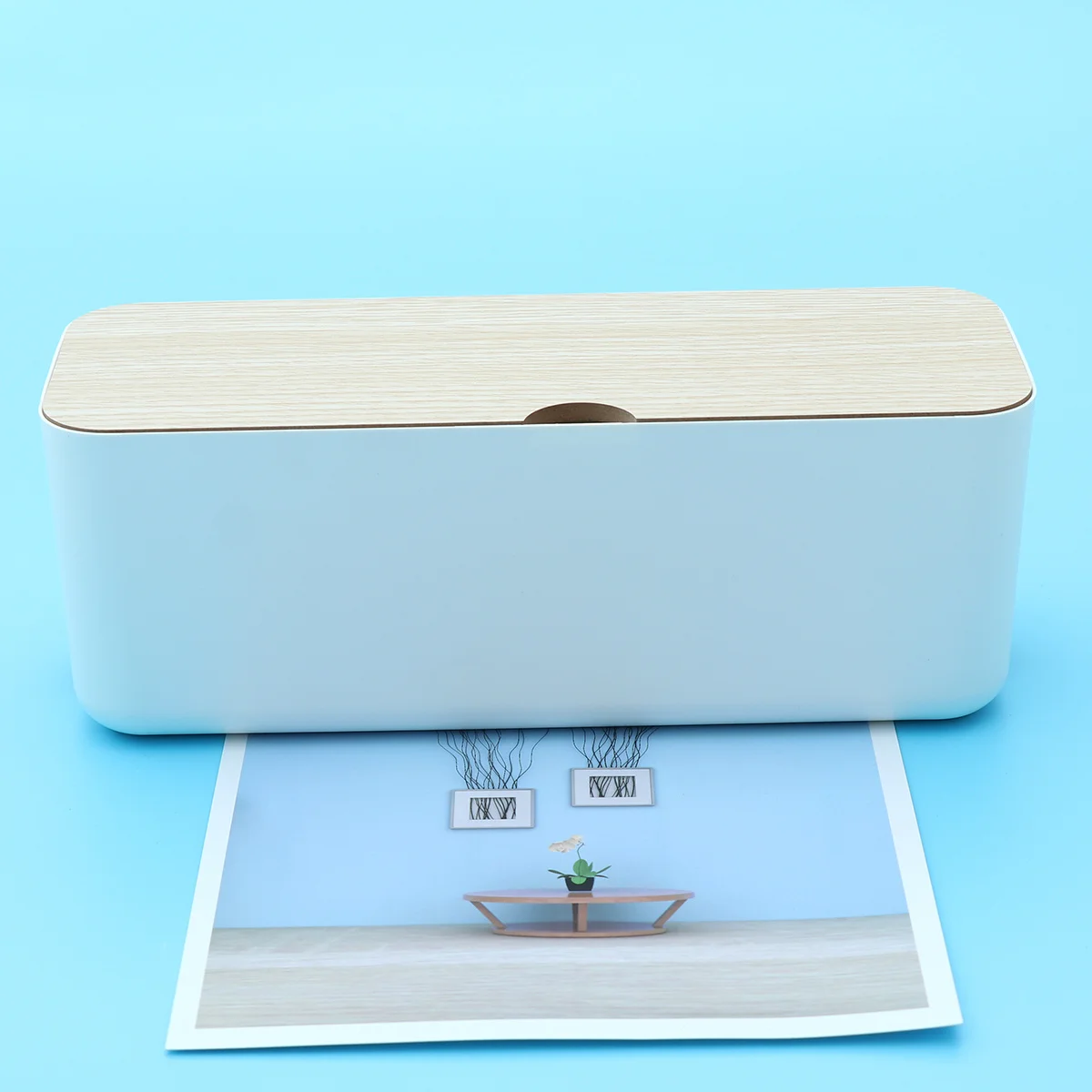 1 قطعة صندوق تخزين سلك الطاقة منظم الكابلات حامل إدارة الأسلاك البلاستيكية المتينة التهوية والغبار للمكتب والمنزل