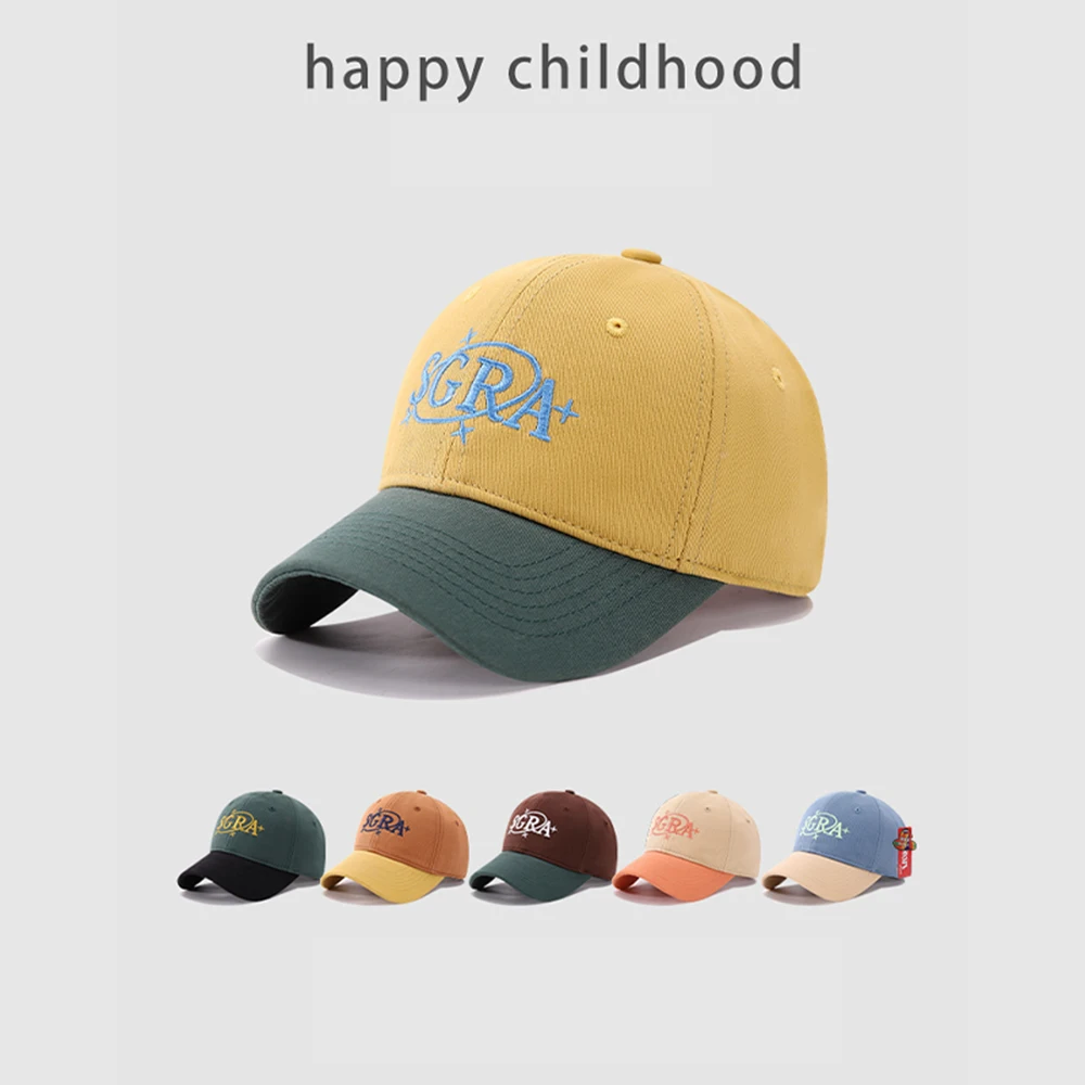 

Children's Fashion Baseball Cap Spring And Autumn Boy Personality Handsome Peaked Caps Girls Sunshade Hats