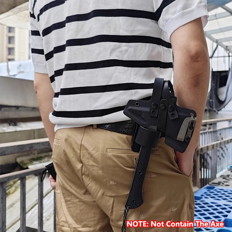 

Ножны ручной работы из воловьей кожи, быстрый доступ, крепление на открытом воздухе, набор чехлов для топора, набор тактических топоров, набор ножей