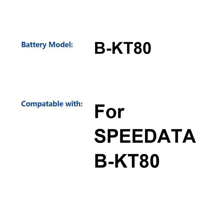 

Долговечная стабильная батарея для мобильного телефона Speedata B-KT80, 6800 мАч