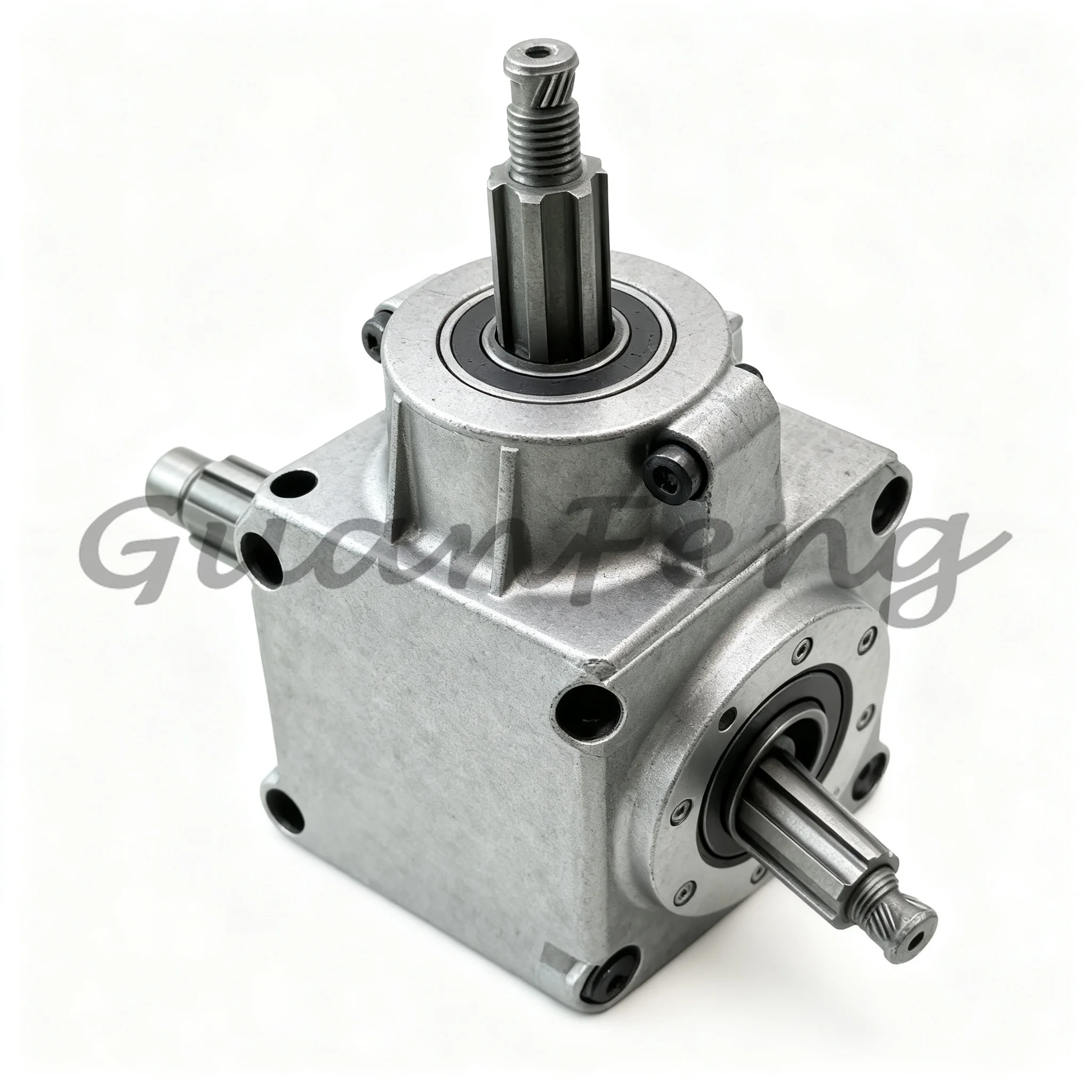 T-shaped 90 Degree Right Angle Bevel Gearbox, 1:1 Ratio Steering Gear Commutator, Mechanical Power Transmission Reducer