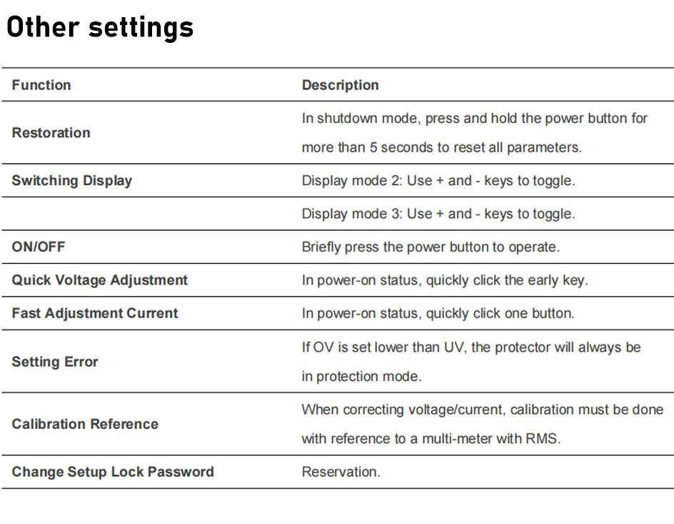 Einstellbarer Spannungs-Stromschutz, 110/120/127/220/240 V, 80–300 V, universelles AC-DC-Volt-Messgerät mit kurzem Schutz, einphasig – Detail 6