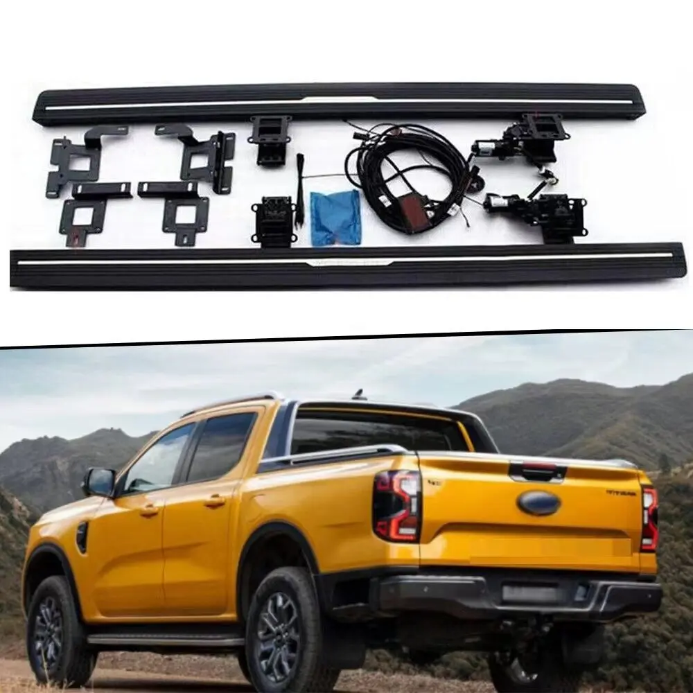 

2Pcs Fits for Ford Ranger 2023 2024 Deployable Electric Running Board Nerf Bar