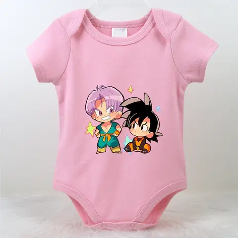 Dragon Ball Baby Crawl Clothes Newborn Clothes Goku Kawaii Anime Figure Jumpsuit Crawling Suits Summer Boy Skin-friendly Rompers