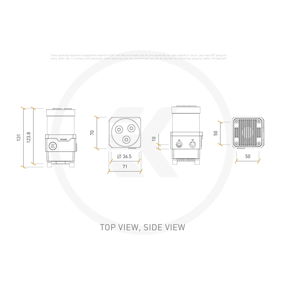 Квантовая кинетическая TBE 120/160 DDC PWM D-RGB-Plexi комбинированный насос единицы компьютера, водяное охлаждение, DDC насосы 5 В, лампа светильник, PWM