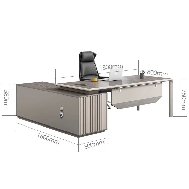 Boss President Simple Modern Class Desk Atmospheric Commercial Light Luxury Style Office Desk and Chair Combination
