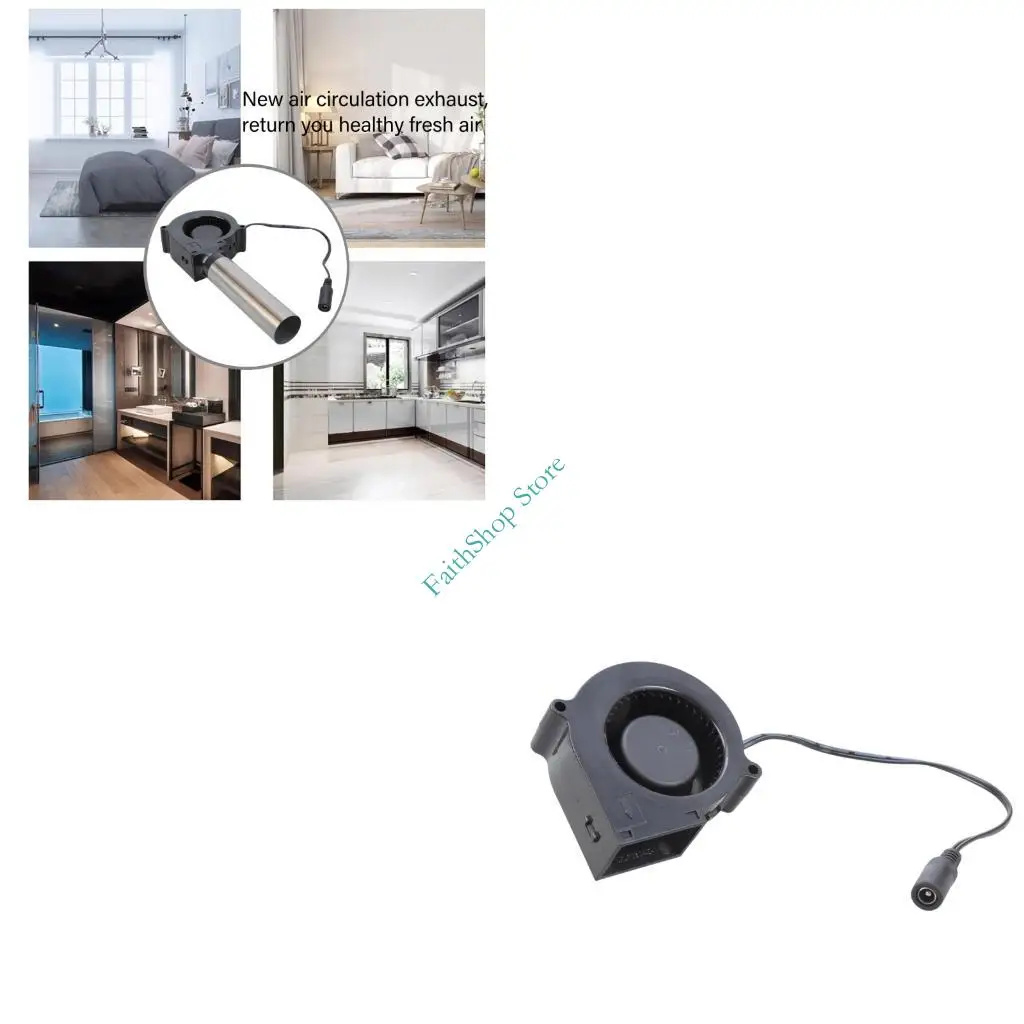 

124E 12V 7530 Blower Fan Suitable For Grilling BBQ Stove Outdoor Mobile Portable with Small Air Collecting Duct Blower