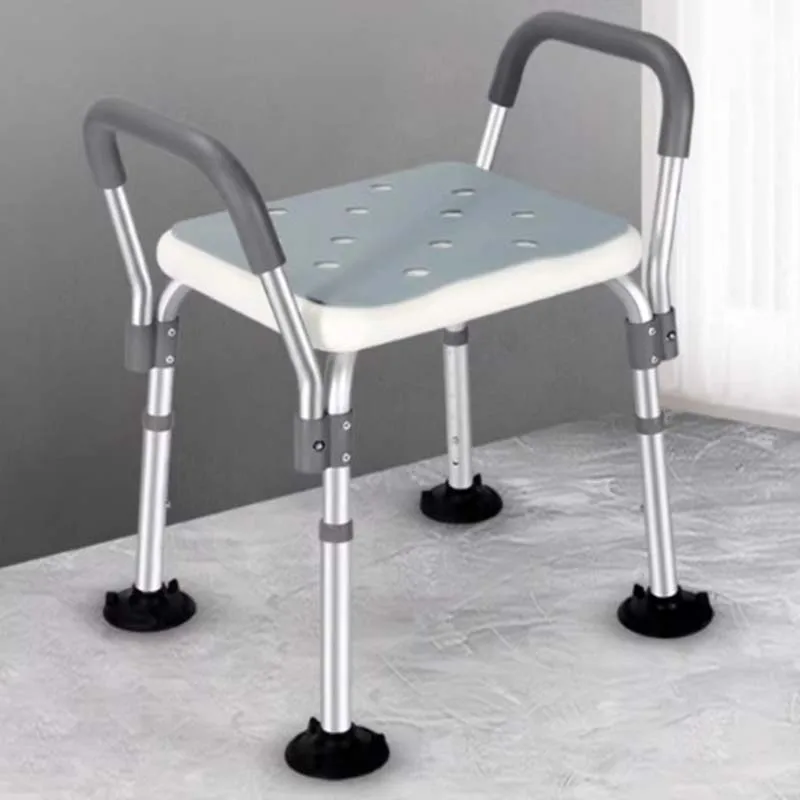 Metal Nonslip Bathroom Chair Waterproof Modern Designer Square Stool Toilet Adjustable Tabouret Salle De Bain Home Furniture