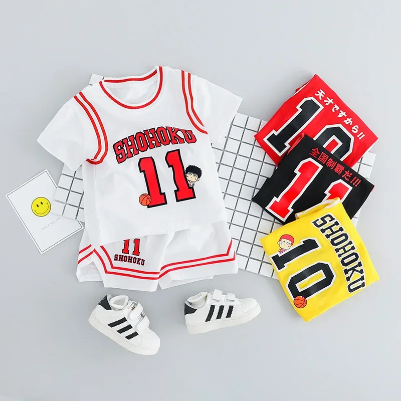Anime Slam Dunk Shohoku Rukawa #11 Sakura Agi 10 # Basketbal Jersey Kinderen Buitensport Set Kind Cosplay Uniform Jongens Kostuum